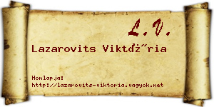 Lazarovits Viktória névjegykártya