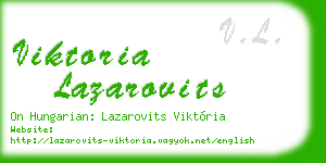viktoria lazarovits business card